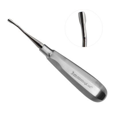 Winged Elevator 6`` Standard Handle Tip 3mm Backward Angle