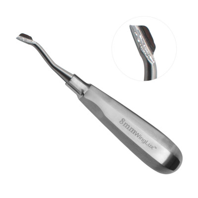 Winged Elevator 6`` Standard Handle Tip 8mm Backward Angle