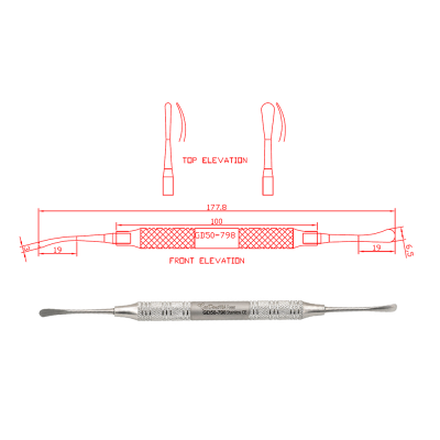 Freer Periosteal Elevator Double Ended Long Handle