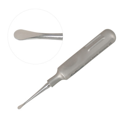 Single-Ended Bone Curette/Periosteal #20F Single Ended Mini Handle