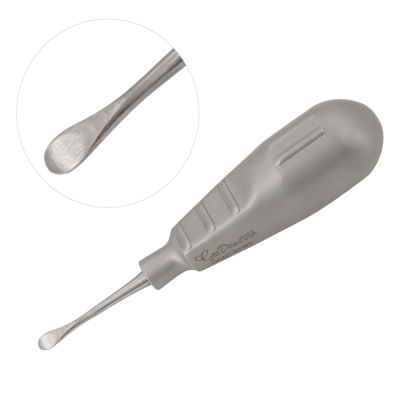 Single-Ended Bone Curette/Periosteal #21F New Stubby Handle