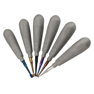 Winged Elevator New Standard Handle Straight Color Tips Set Of 6
