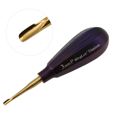 Luxating Winged WingLux Color Coated Titanium, 3mm Purple