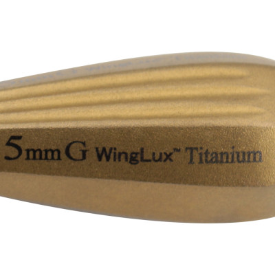 Luxating Winged WingLux Color Coated Titanium, 5mm Gold
