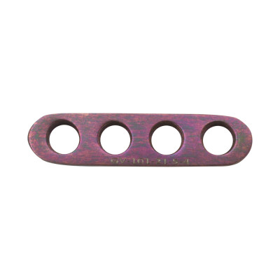 Straight Locking Plates 21mm Length 5.0mm Width 4 Holes 1.5mm Screws - Purple