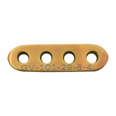 Straight Locking Plates 29mm Length 8.0mm Width 4 Holes 2.4mm Screws - Gold