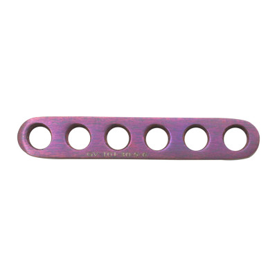 Straight Locking Plates 30mm Length 5.0mm Width 6 Holes 1.5mm Screws - Purple