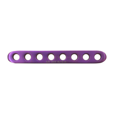 Straight Locking Plates 47mm Length 6mm Width 8 Holes 2.0mm Screws - Purple