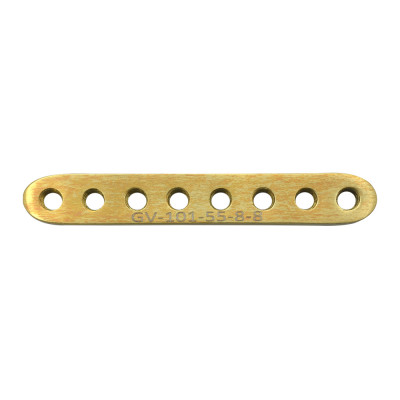 Straight Locking Plates 55mm Length 8.0mm Width 8 Holes 2.4mm Screws - Gold