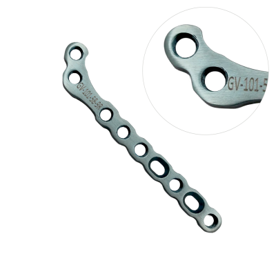 Hockey Locking Plates 58mm Length 9 Holes Right - Gray