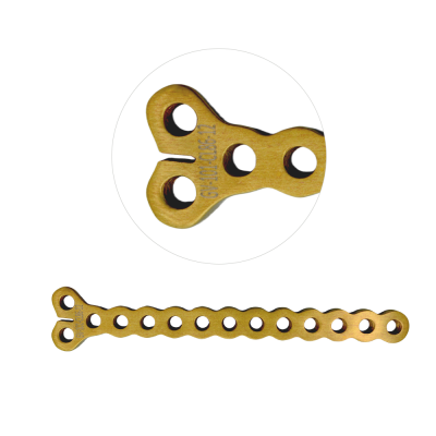 Condylar Locking Plates 86mm Length 12 Holes 2.4mm Screws - Gold