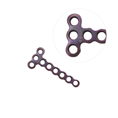 T Locking Plates 32mm Length 6 Holes 1.5mm Screws - Purple