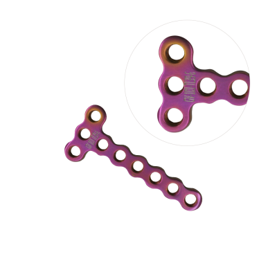 T Locking Plates 39mm Length 6 Holes 2.0mm Screws - Purple