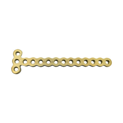 T Locking Plates 85mm Length 12 Holes 2.4mm Screws - Gold