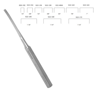 Hibbs Osteotome Curved 9"