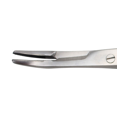 Olsen Hegar Needle Holder Scissors Combination Serrated - Tungsten Carbide, Curved Tips