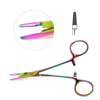 Olsen Hegar Needle Holder Scissors Combination Rainbow Coated