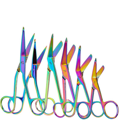 Rainbow Color Coated Bandage Scissors