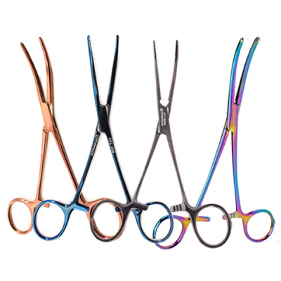 Rochester Carmalt Forceps 5 1/2" Curved Color Coated