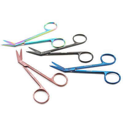 Stitch Scissors 4 1/2" 45 Degree Color Coated