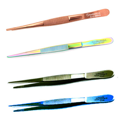 Thumb Forceps 5 1/2" Color Coated, Serrated