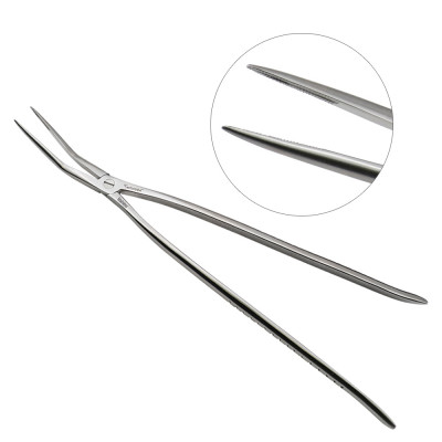 Equine Dental Root Fragment Forceps - Delicate 45°