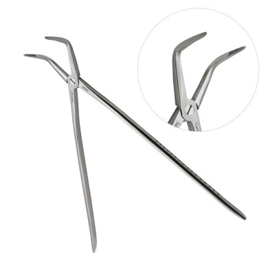 Equine Dental Root Fragment Forceps - Delicate 90°