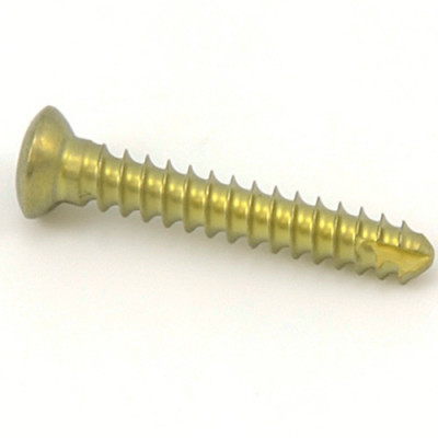 Cortex Bone Screw 3.5mm Length 24mm Self-Tapping Hex Head Titanium