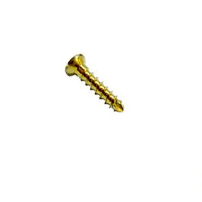 Cortex Bone Screw 2mm Length 6mm Self-Tapping Titanium, Cruciform