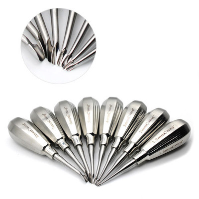 Winged Elevator Short Handle Curved Set of 8