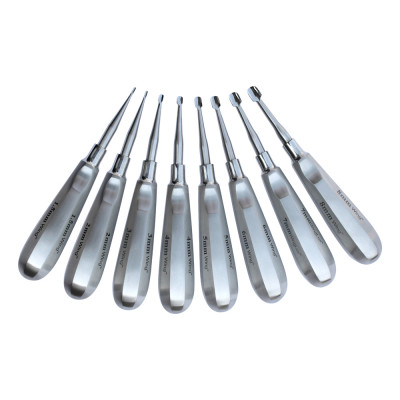 Winged Elevator Serrated Standard Handle Straight Set of 8