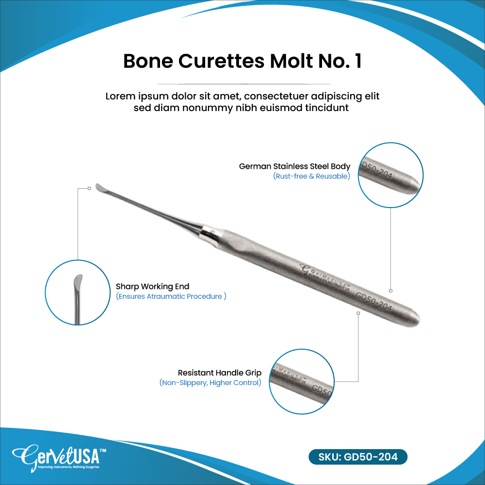 Bone Curettes Molt No. 1