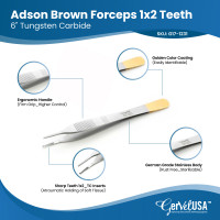 Adson Brown Tissue Forceps Tungsten Carbide