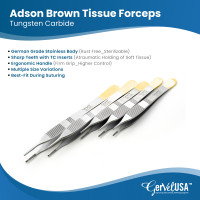 Adson Brown Tissue Forceps Tungsten Carbide