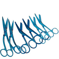 Blue Color Coated Bandage Scissors