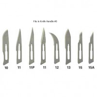 Surgical Blades Box of 100  Stainless Steel Size 15C.