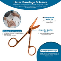 Lister Bandage Scissors 5 1/2" Rose Gold
