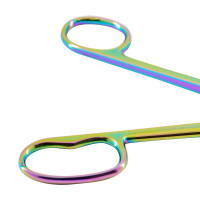 Lister Bandage Scissors 8" with One Large Ring Rainbow Coated