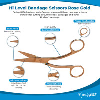 Hi Level Bandage Scissors 5 1/2" Rose Gold (Knowles)