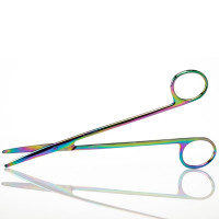 Metzenbaum Dissecting Scissors 5 3/4" Curved Rainbow Coated