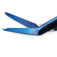 Stitch Scissors Stainless Steel 4 1/2" 45 Degree Blue Coated