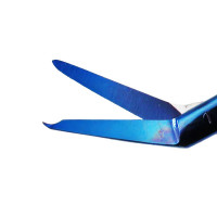 Stitch Scissors Stainless Steel 4 1/2" 45 Degree Blue Coated