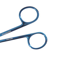 Stitch Scissors Stainless Steel 4 1/2" 45 Degree Blue Coated