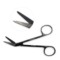 Stitch Scissors Stainless Steel 4 1/2" 45 Degree Gun Metal