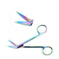 Stitch Scissors Stainless Steel 4 1/2" 45 Degree Rainbow Coated