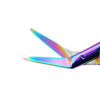 Stitch Scissors Stainless Steel 4 1/2" 45 Degree Rainbow Coated