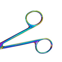 Stitch Scissors Stainless Steel 4 1/2" 45 Degree Rainbow Coated