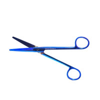 Mayo Dissecting Scissors Straight 5 1/2" Blue Coated