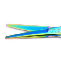 Mayo Dissecting Scissors Straight 6 3/4", Rainbow Coated