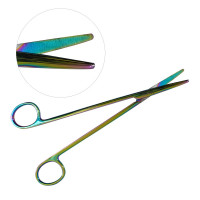 Metzenbaum Dissecting Scissors Straight 7" Rainbow Coated